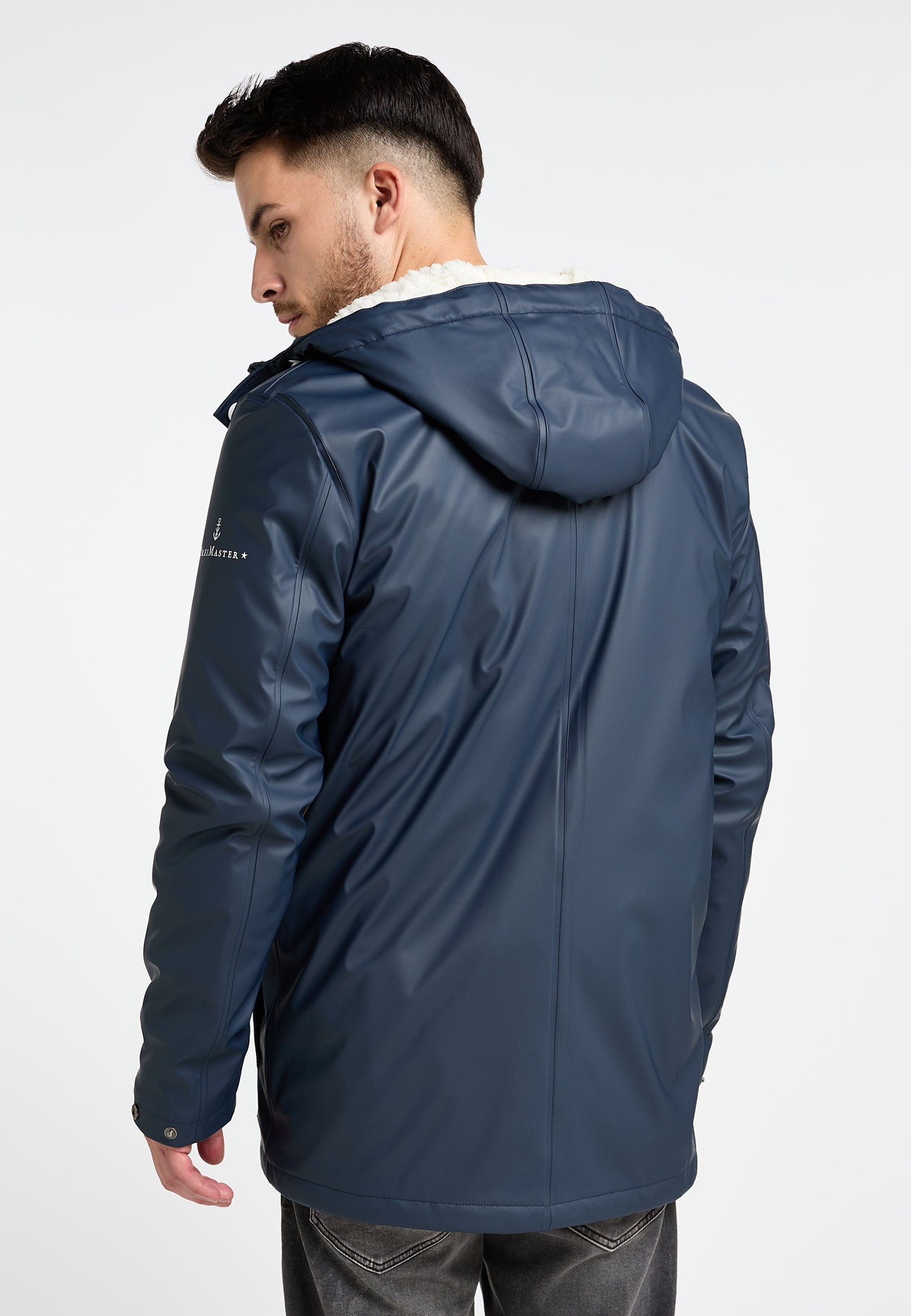 Dreimaster maritim Men's Rain Jacket With Teddy Lining