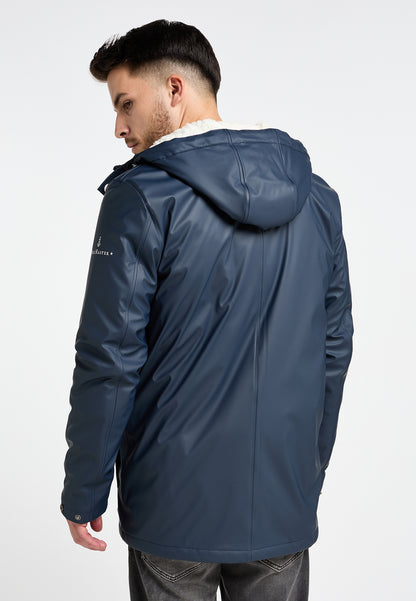 Dreimaster maritim Men's Rain Jacket With Teddy Lining