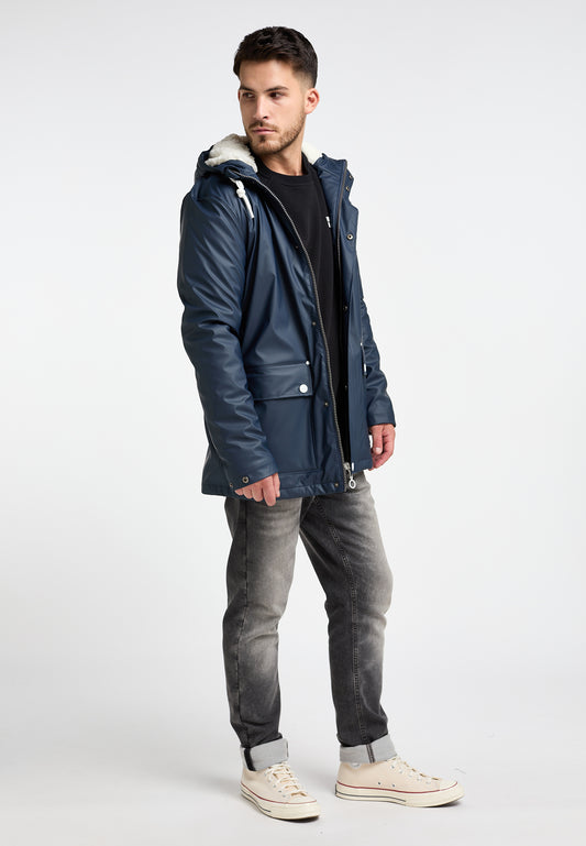 Dreimaster maritim Herren Regenjacke mit Teddyfutter