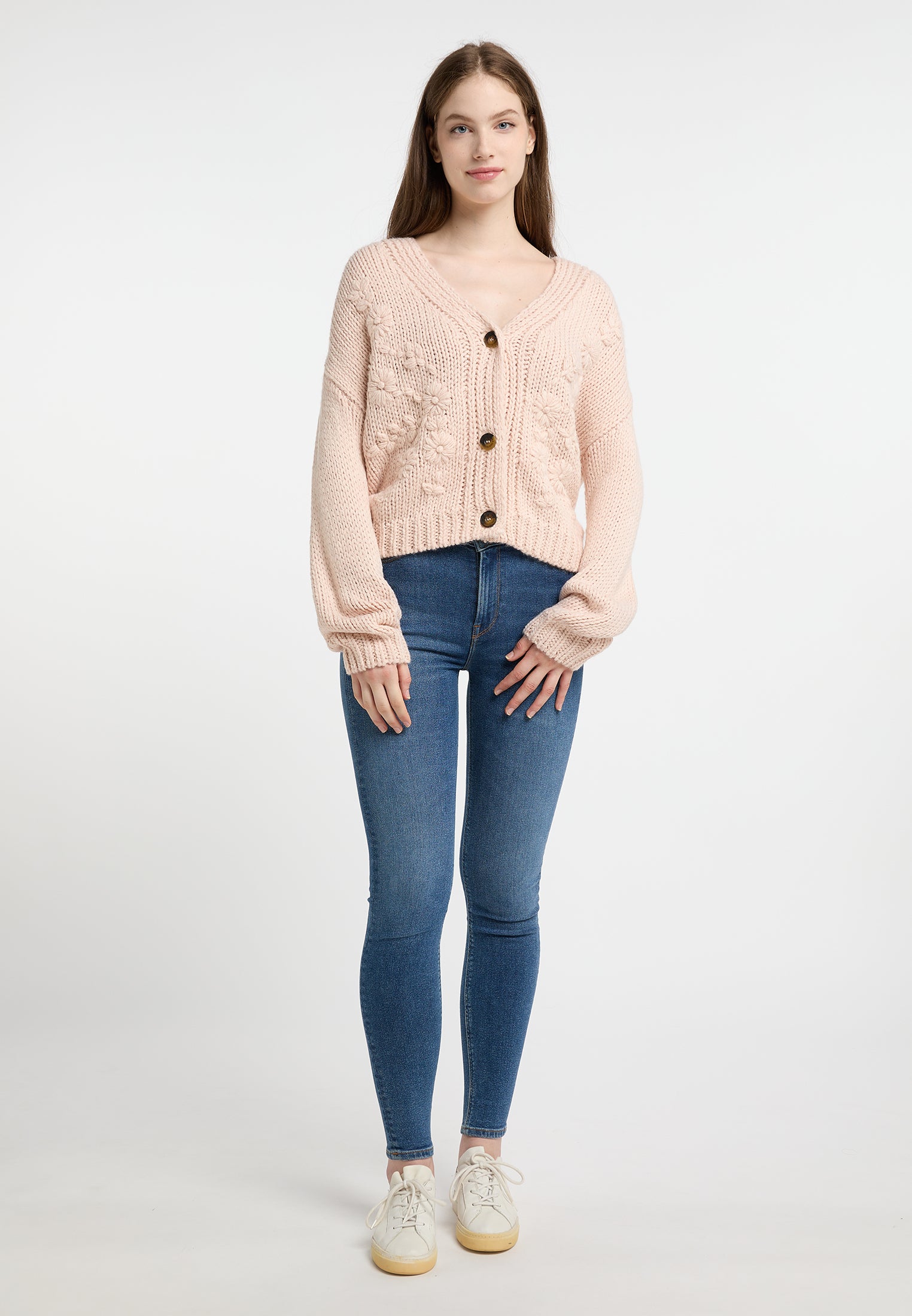 DreiMaster Vintage Damen Cardigan mit Knöpfen