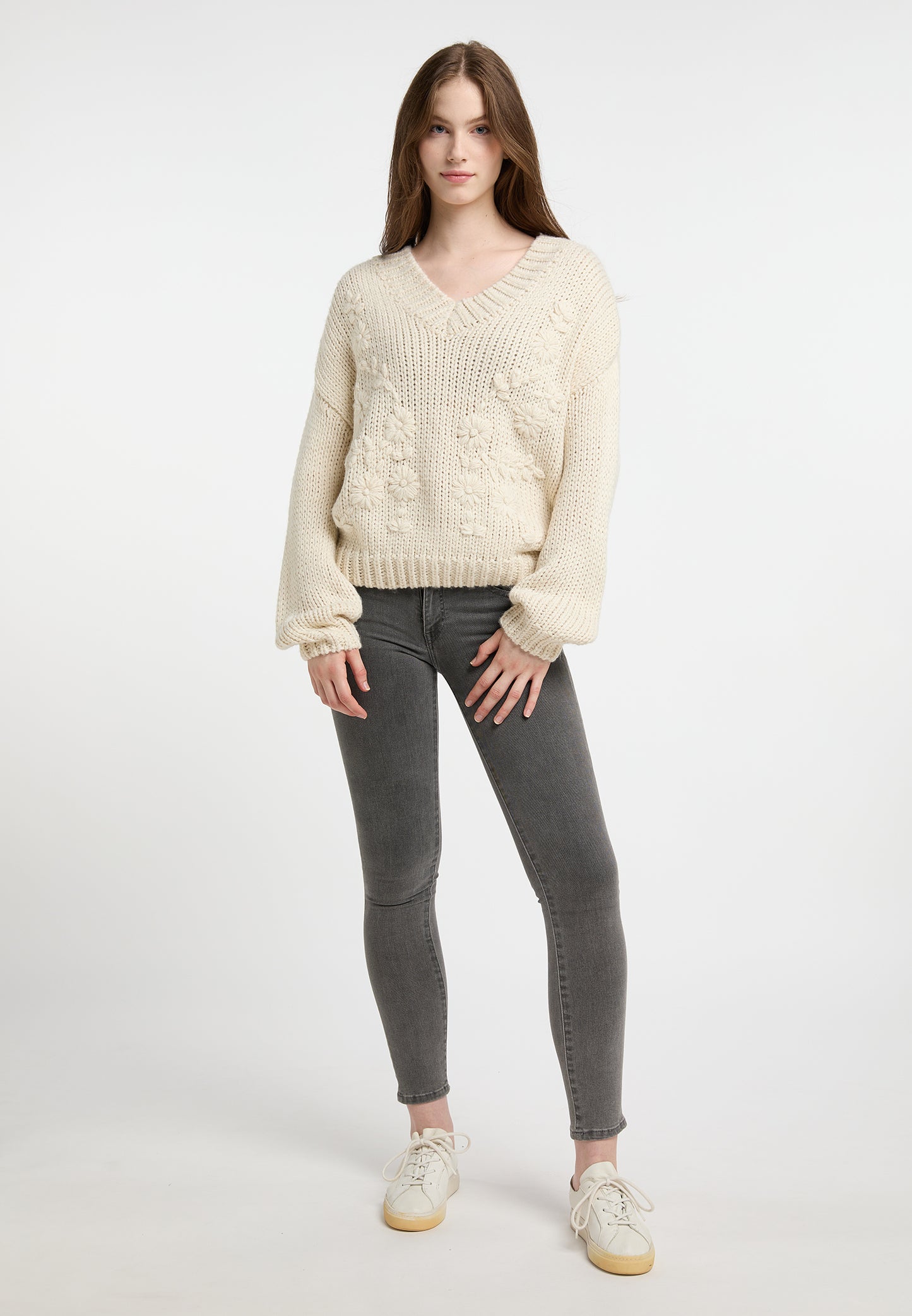 DreiMaster Vintage Damen Grobstrickpullover