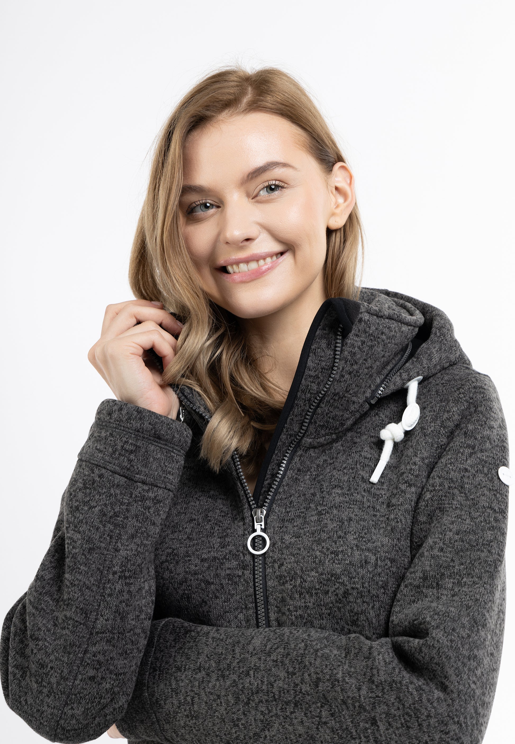 DreiMaster Maritim damski dzianinowy płaszcz