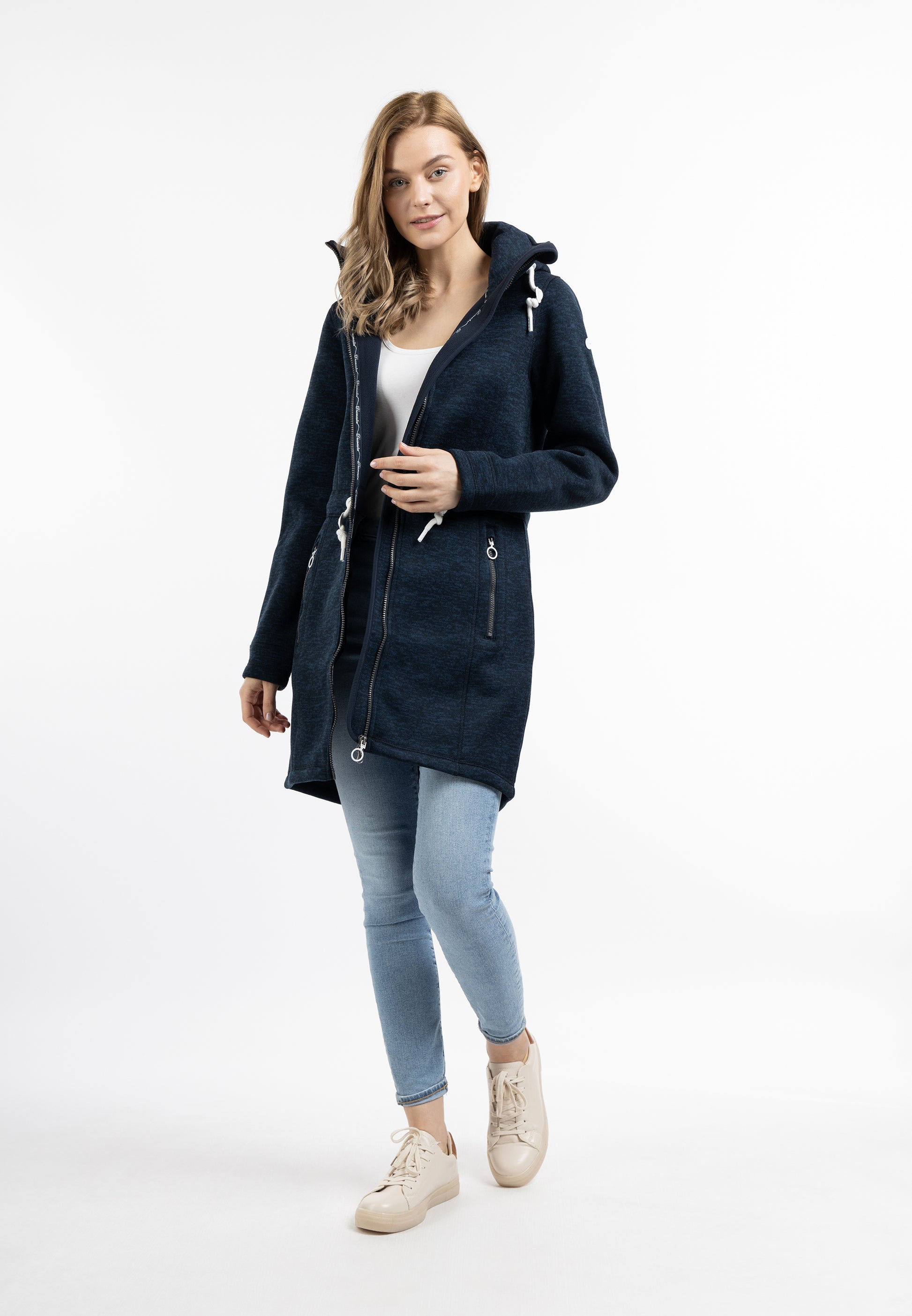 DreiMaster Maritim Damen Strick-Fleece-Mantel