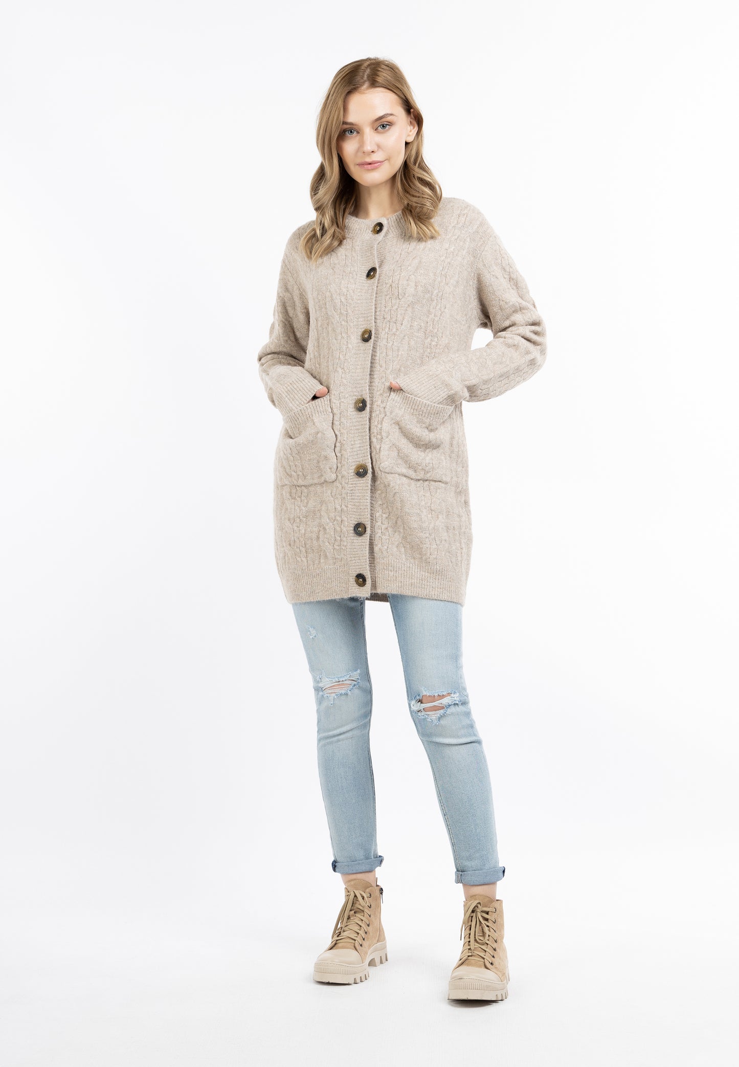 DreiMaster Vintage kardigan z guzikami damski