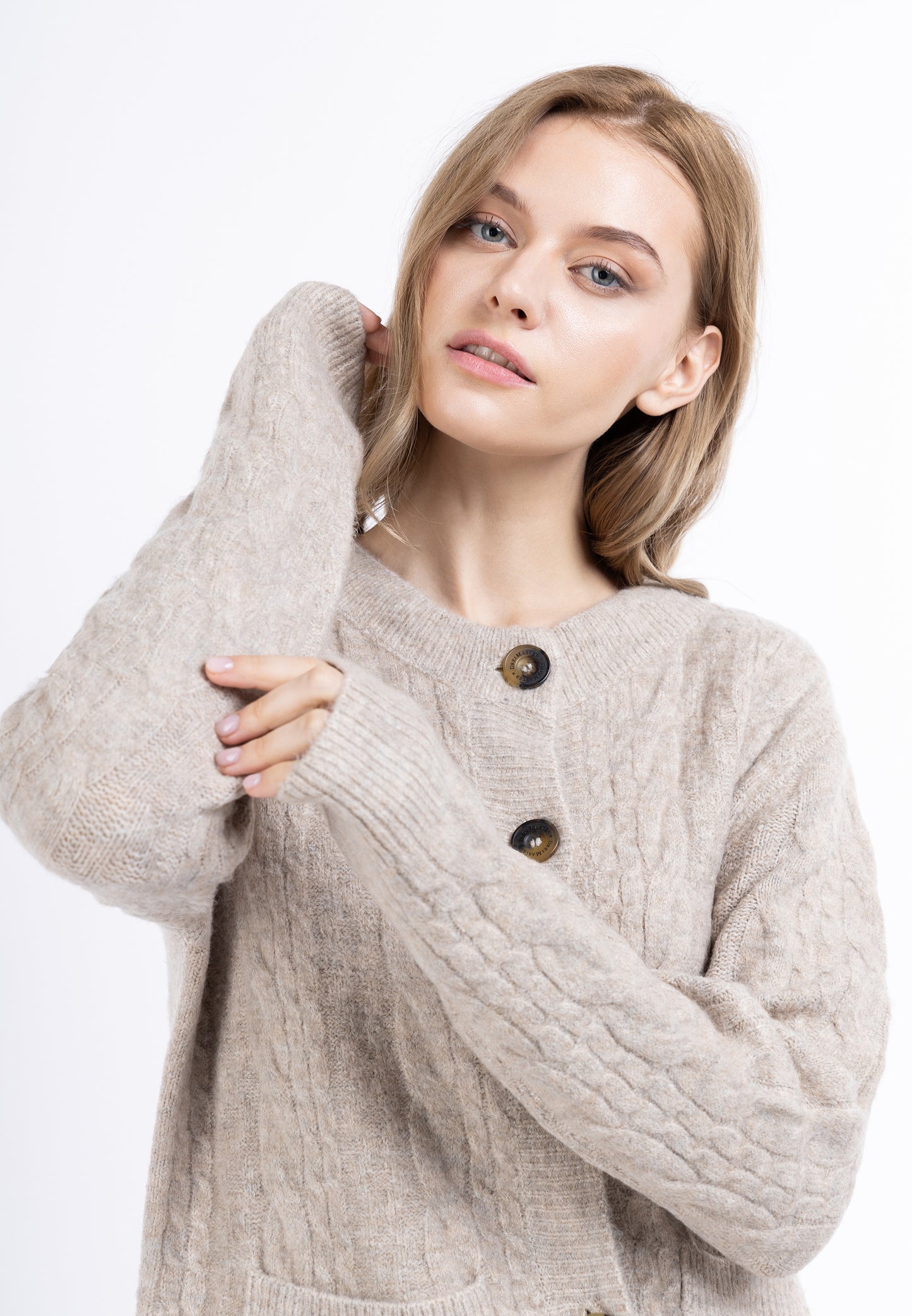 DreiMaster Vintage kardigan z guzikami damski