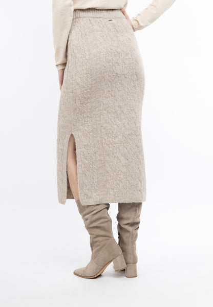 DreiMaster Vintage damska dzianinowa spódnica midi