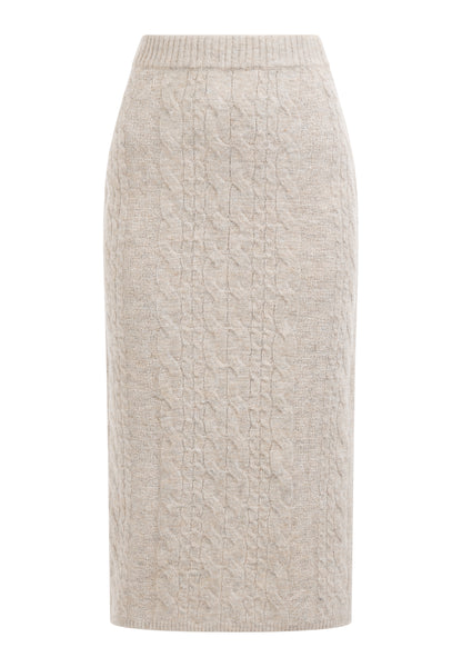 DreiMaster Vintage damska dzianinowa spódnica midi