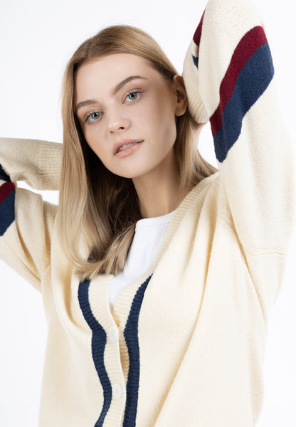 DreiMaster Maritim Damen-Strickjacke mit Knöpfen