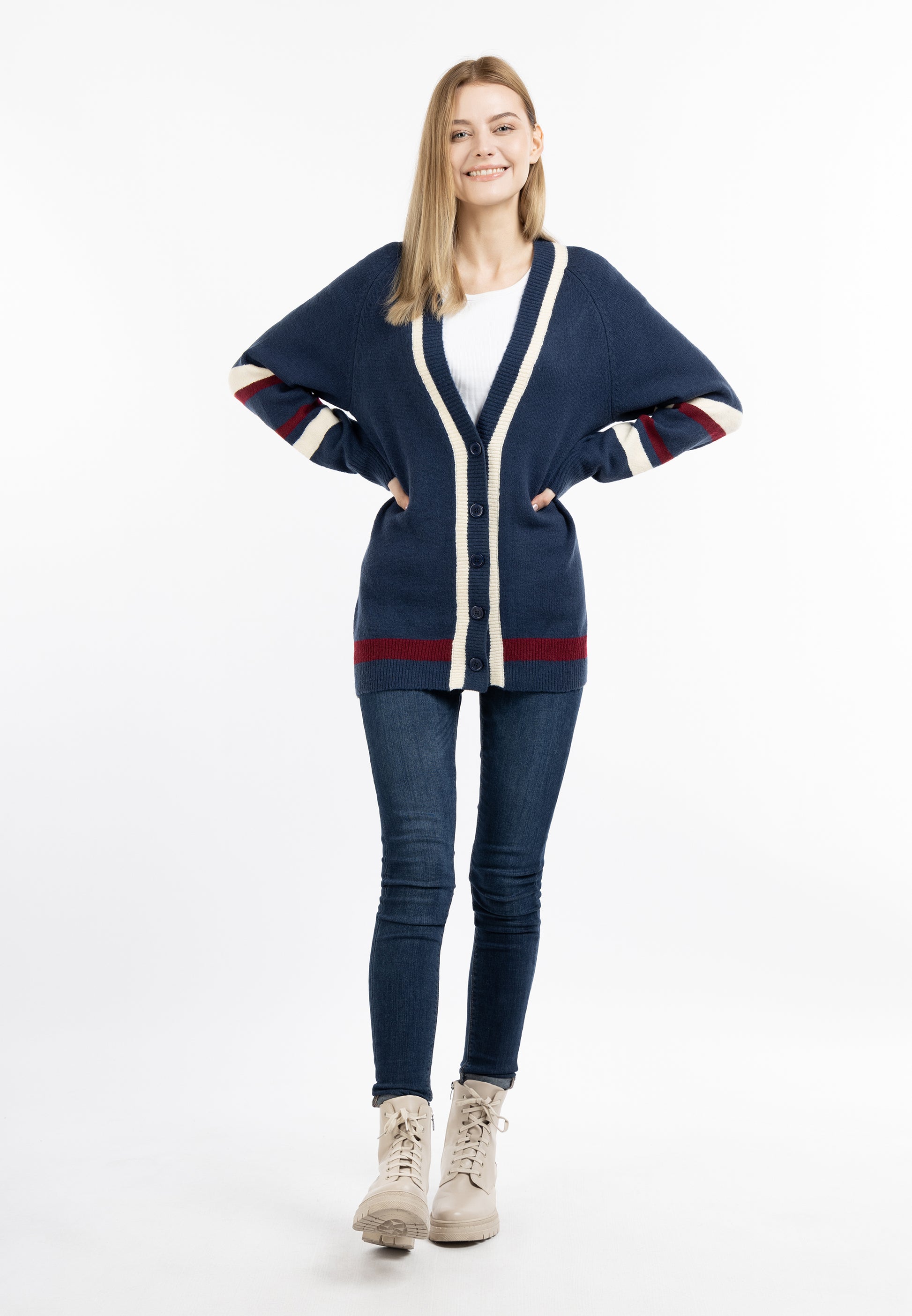 DreiMaster Maritim Damen Cardigan mit Knöpfen