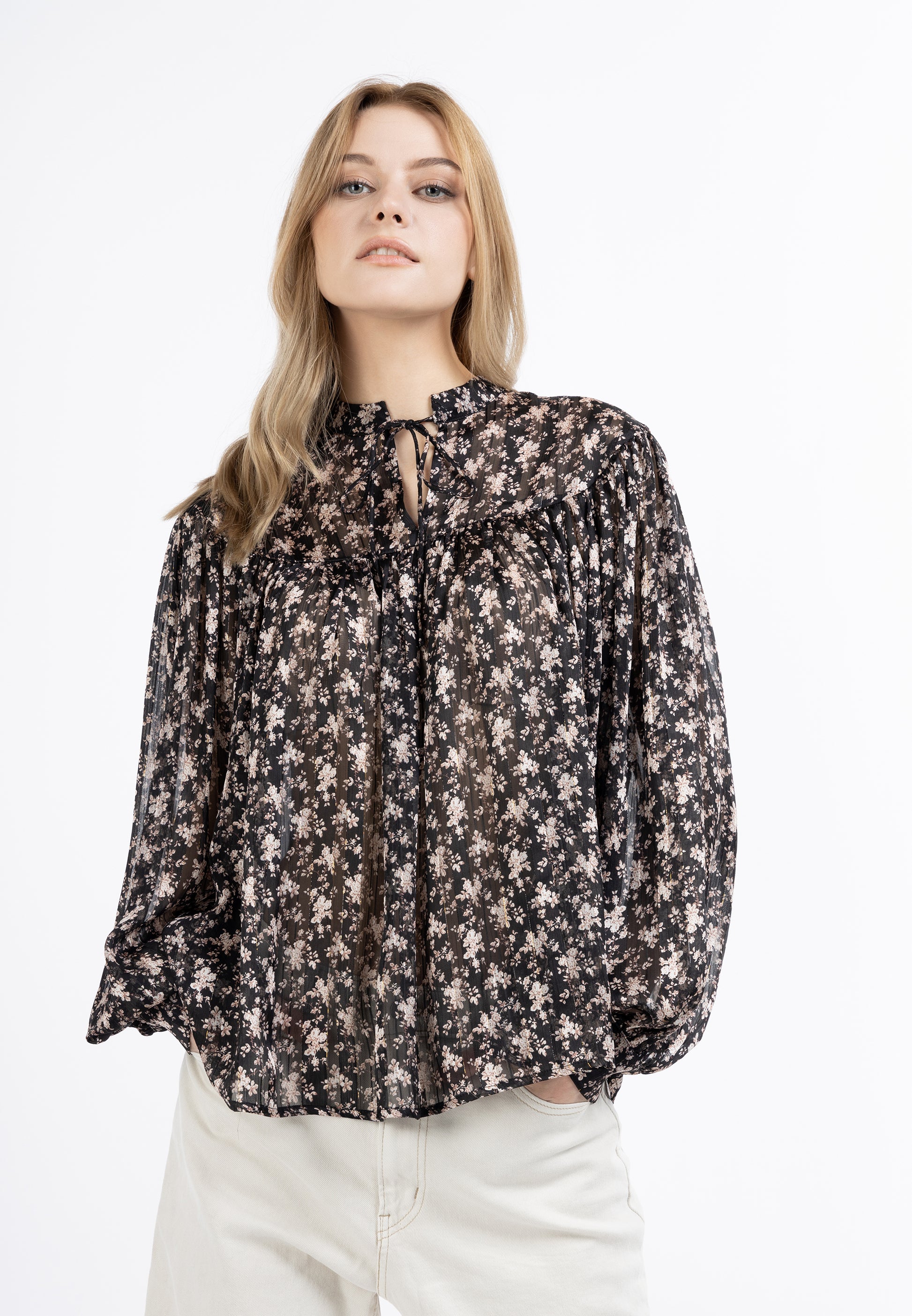 DreiMaster Vintage bluzka z długim rękawem damska