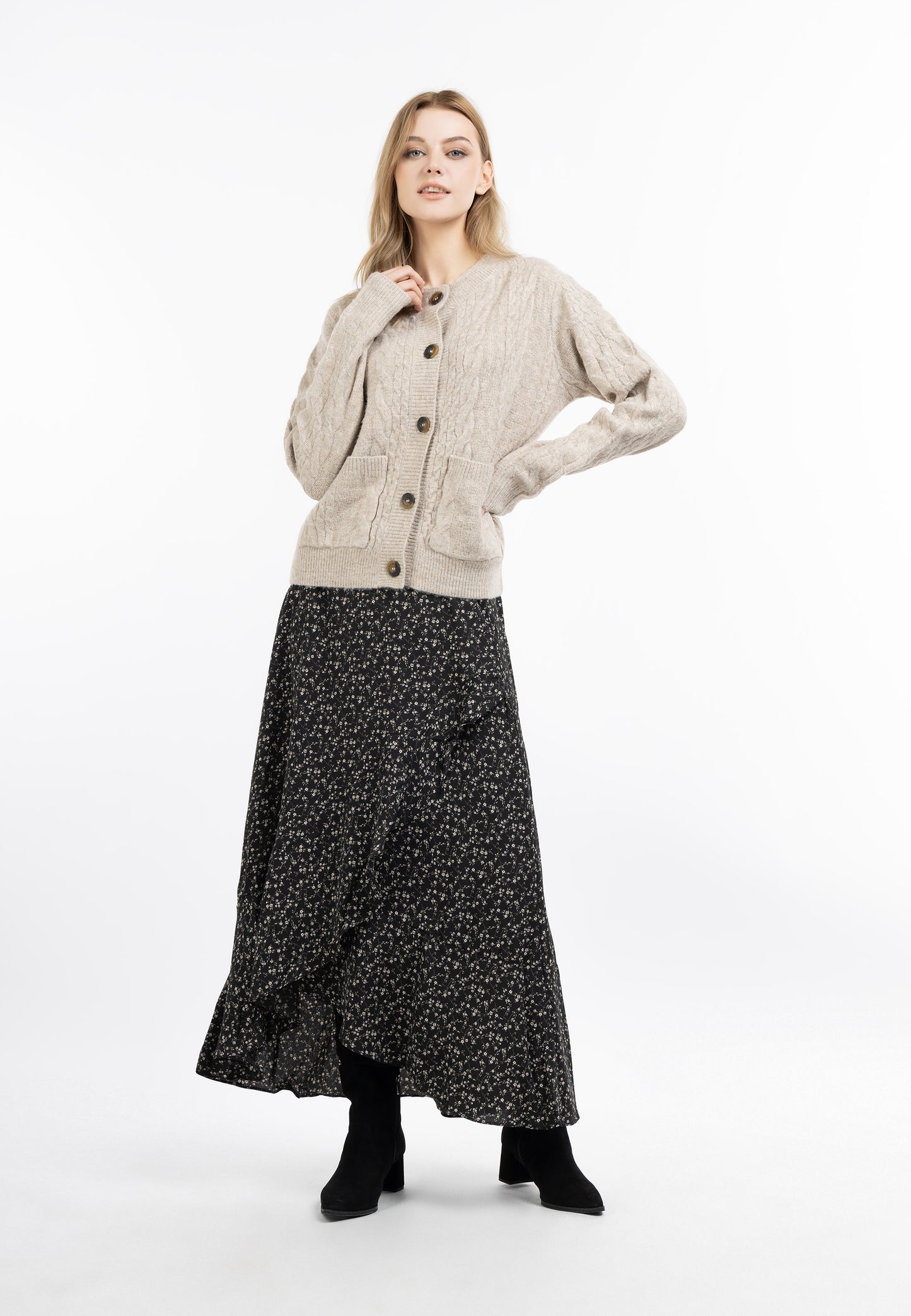 DreiMaster Vintage kardigan z guzikami damski