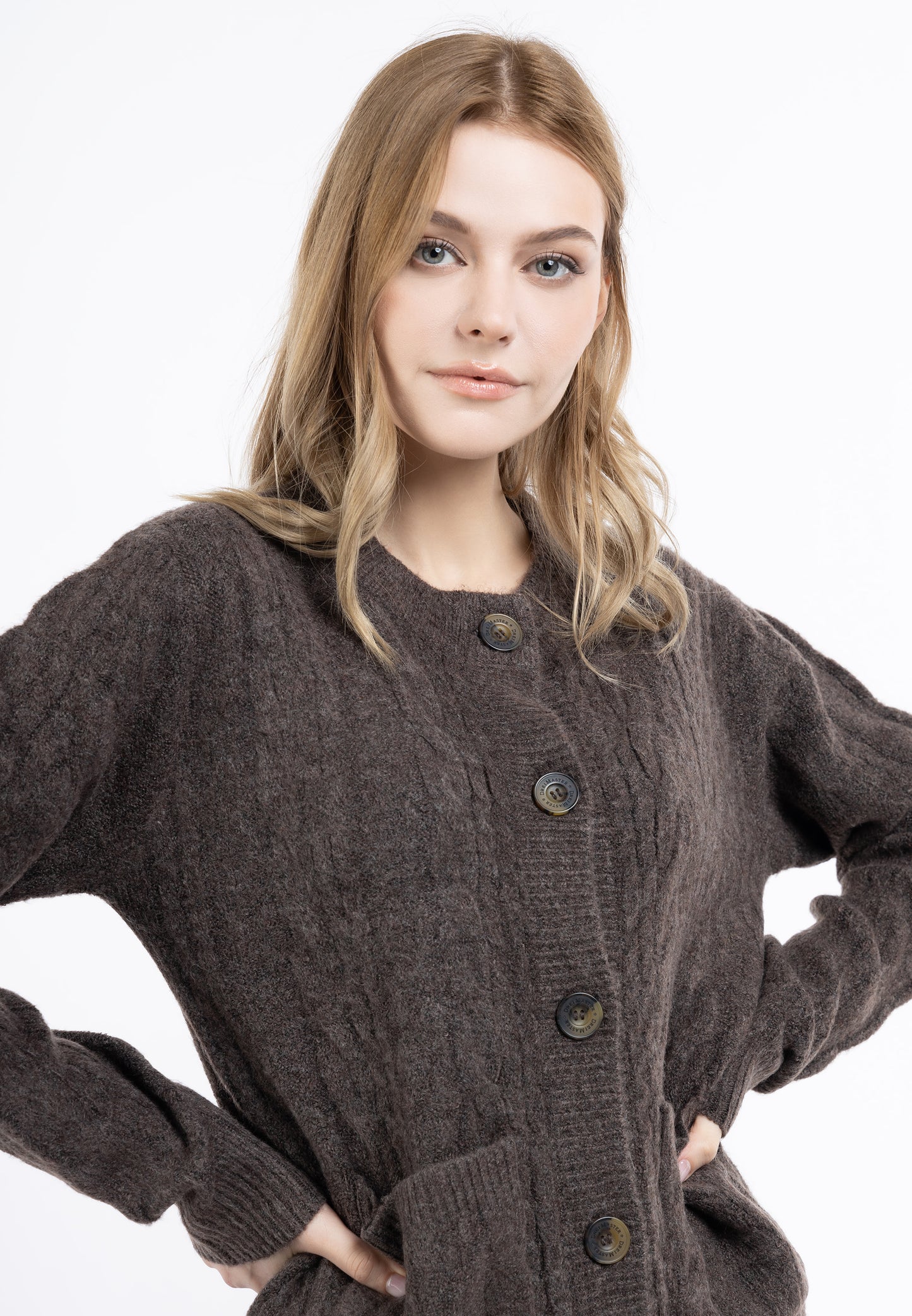 DreiMaster Vintage kardigan z guzikami damski