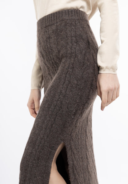 DreiMaster Vintage damska dzianinowa spódnica midi