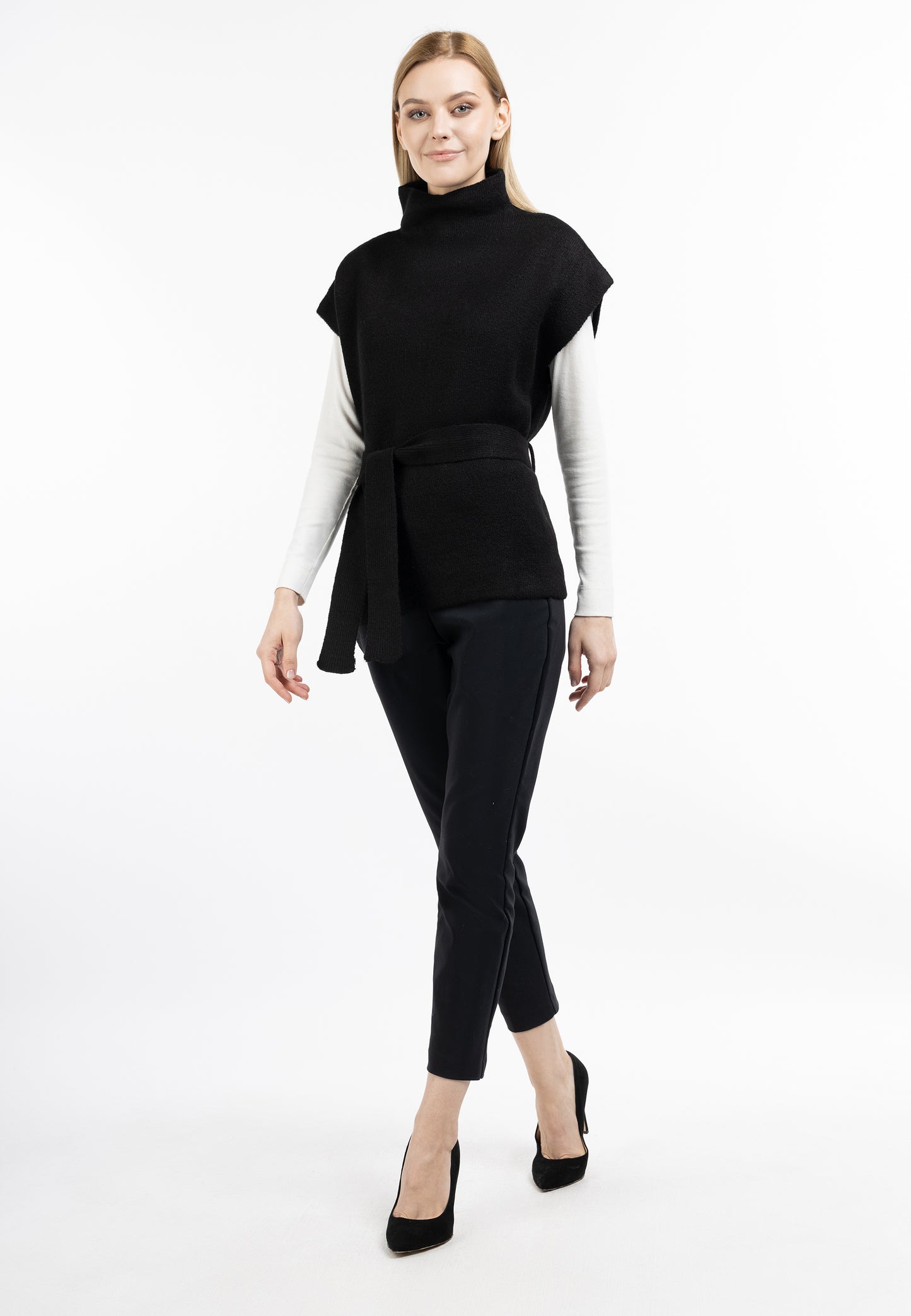 DreiMaster Klassik Damen Strickponcho