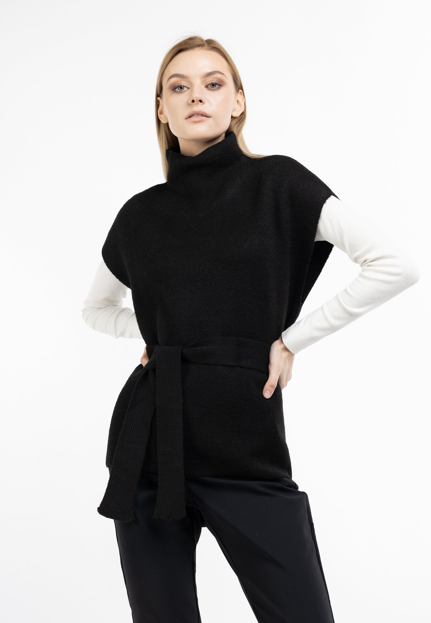 DreiMaster Klassik Damen Strickponcho