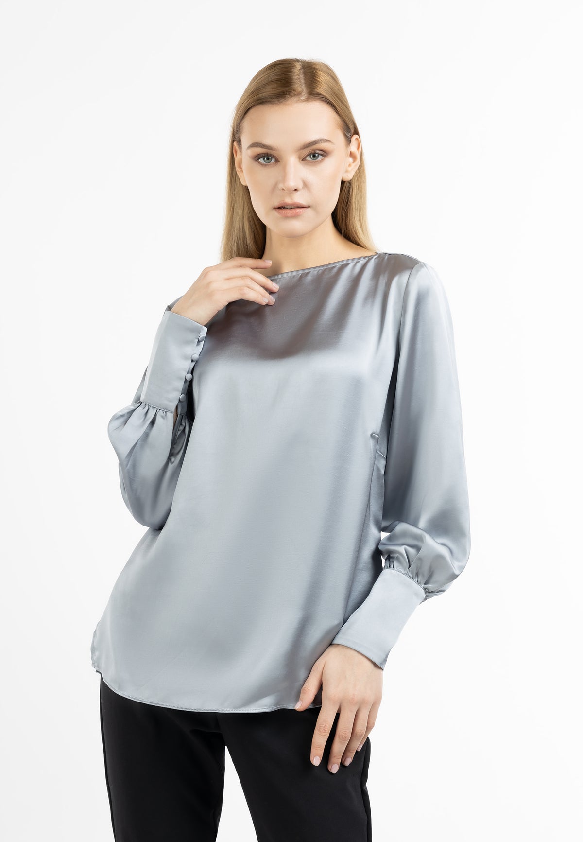 DreiMaster Klassik Damen-Langarmbluse