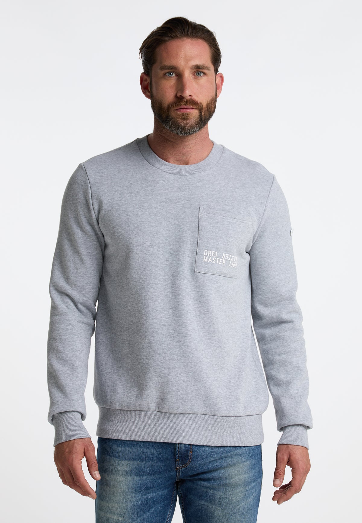 Bluza męska DreiMaster Maritim z okrągłym dekoltem