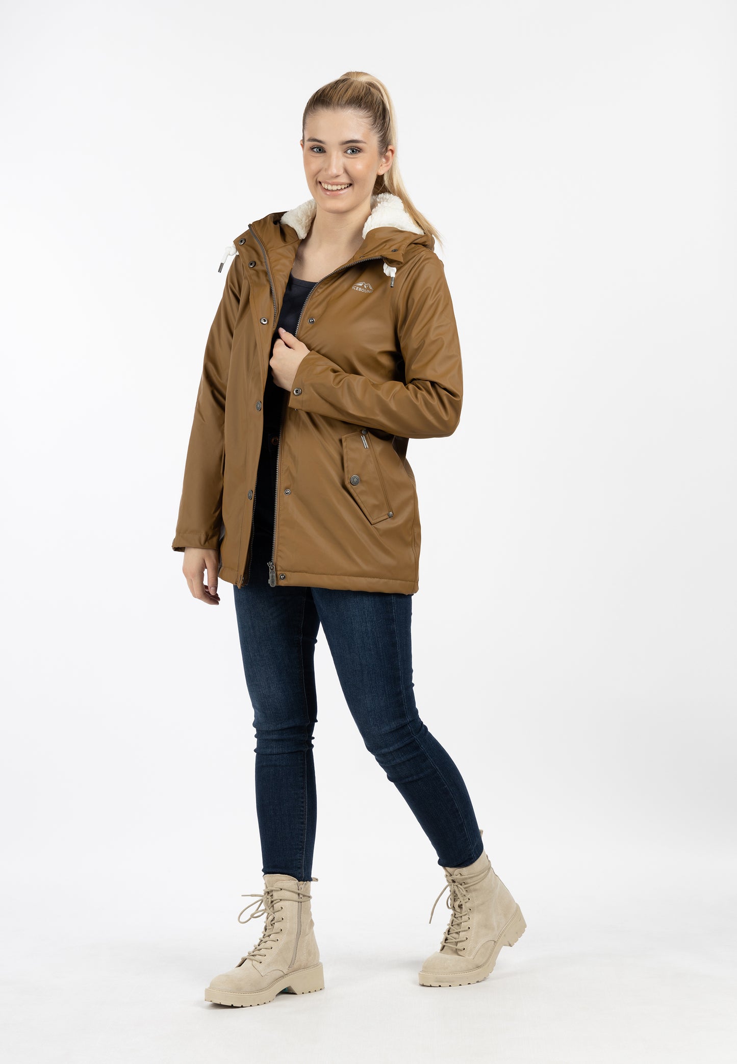 Regenjacke mit Teddyfutter