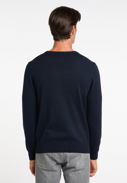 DreiMaster Klassik Herren Basic-Feinstrickpullover