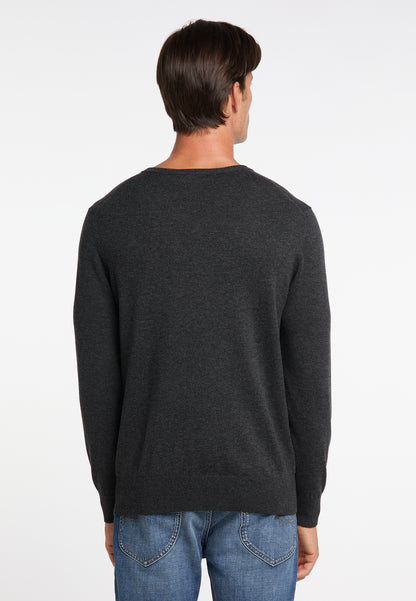DreiMaster Klassik Herren Basic-Feinstrickpullover