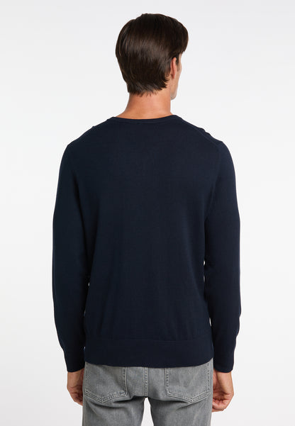 DreiMaster Klassik Herren Basic-Feinstrickpullover