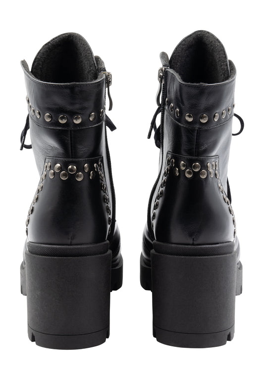 DreiMaster Vintage Damen-Lederboots mit Nieten