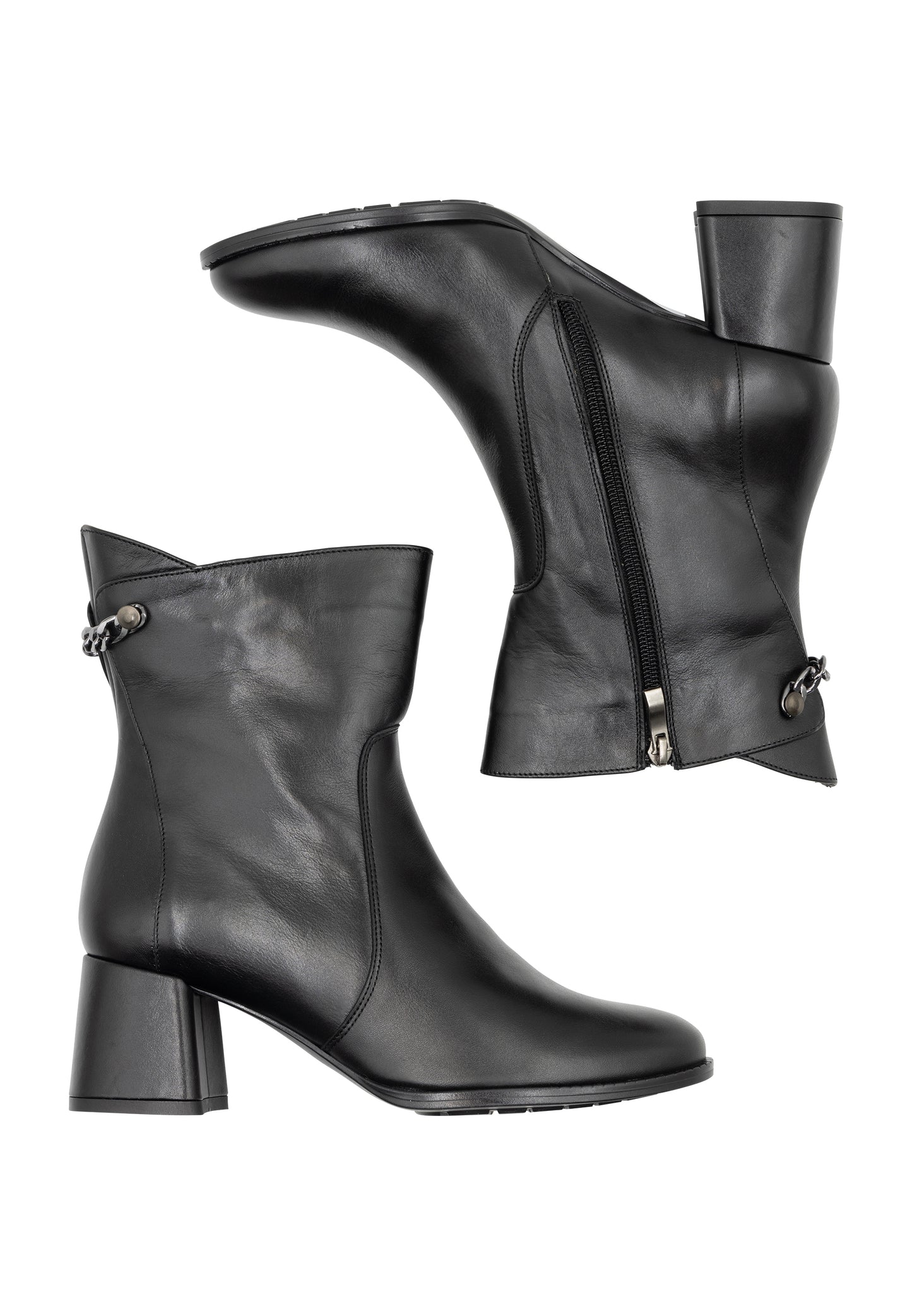 DreiMaster Klassik Damen Leder Stiefeletten