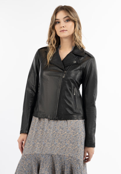 DreiMaster Vintage Women's Lederjacke im Biker Stil