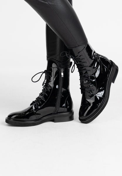 DreiMaster Vintage Damenstiefel aus Lackleder