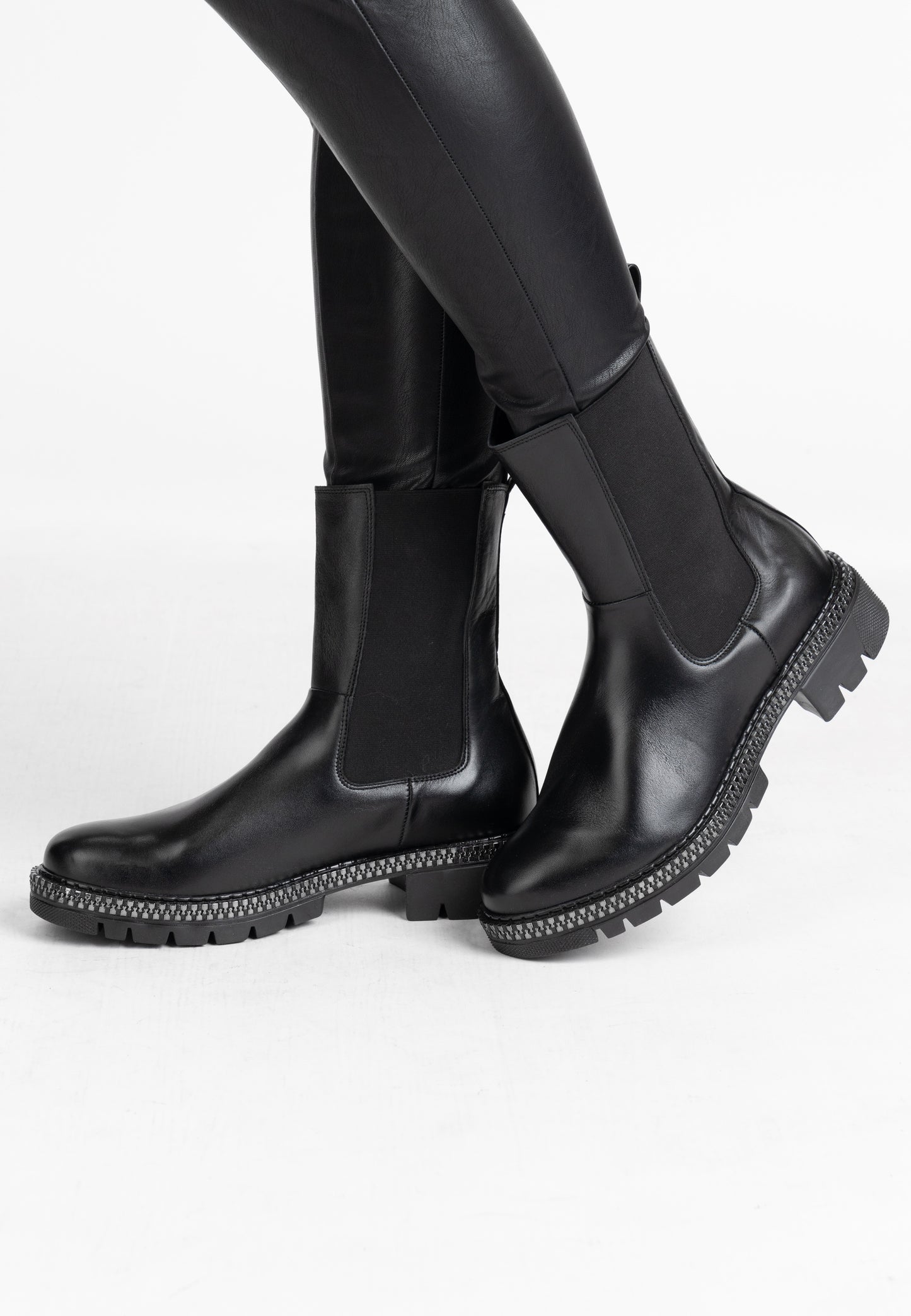 DreiMaster Vintage damskie skórzane kozaki