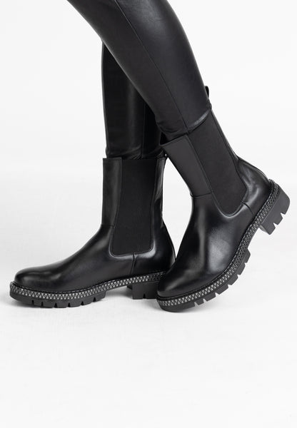 DreiMaster Vintage damskie skórzane kozaki