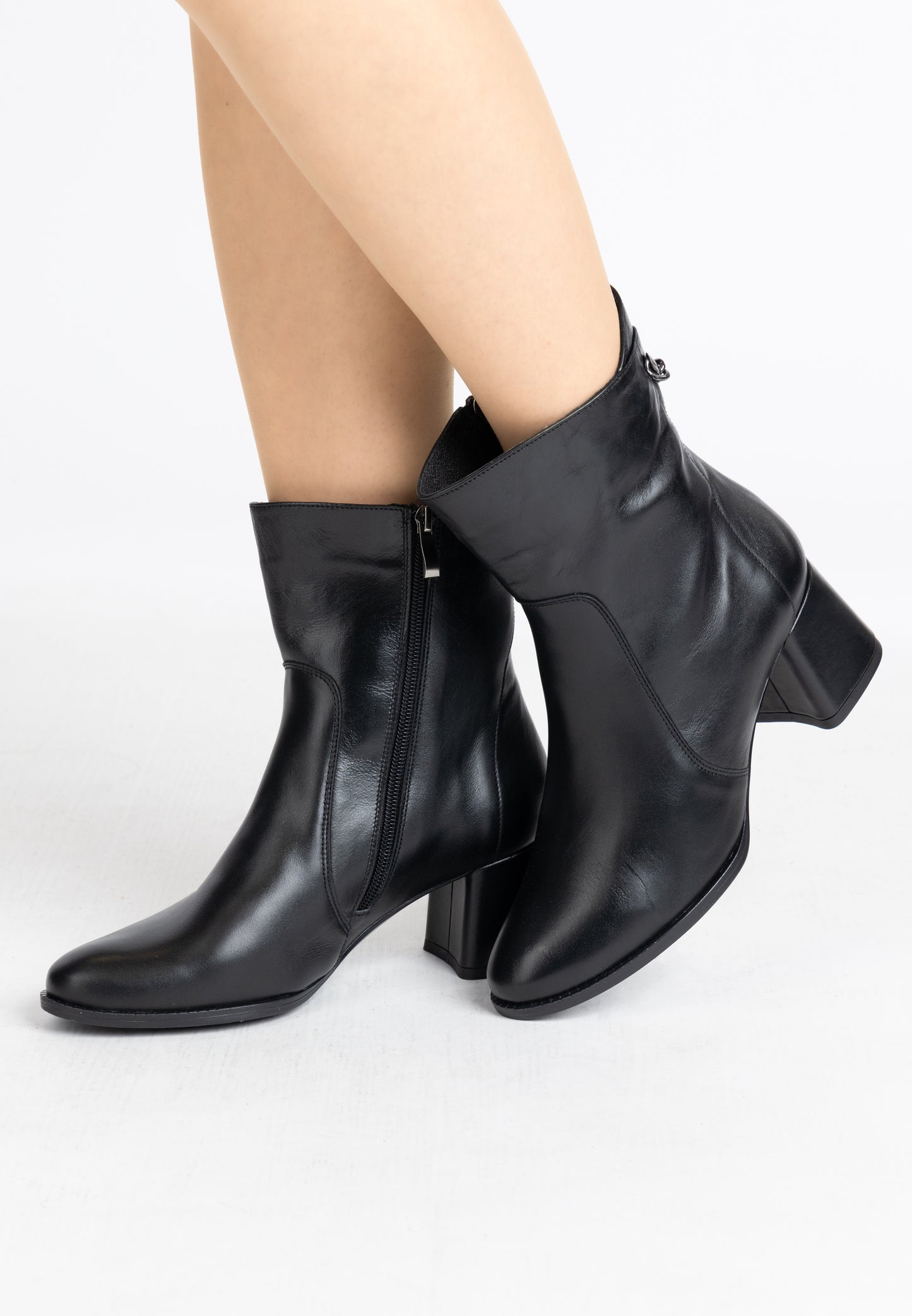 DreiMaster Klassik Damen Leder Stiefeletten
