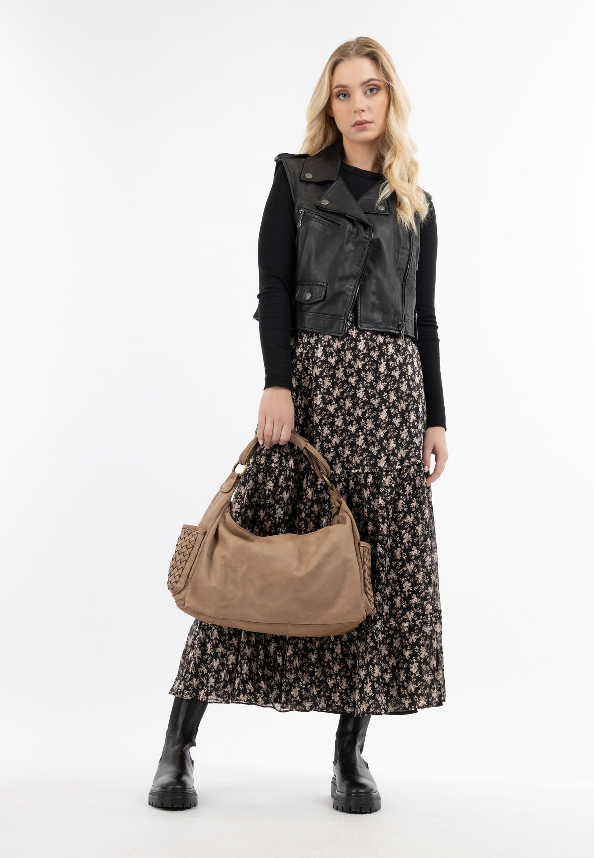 DreiMaster Vintage Damen Ledertasche