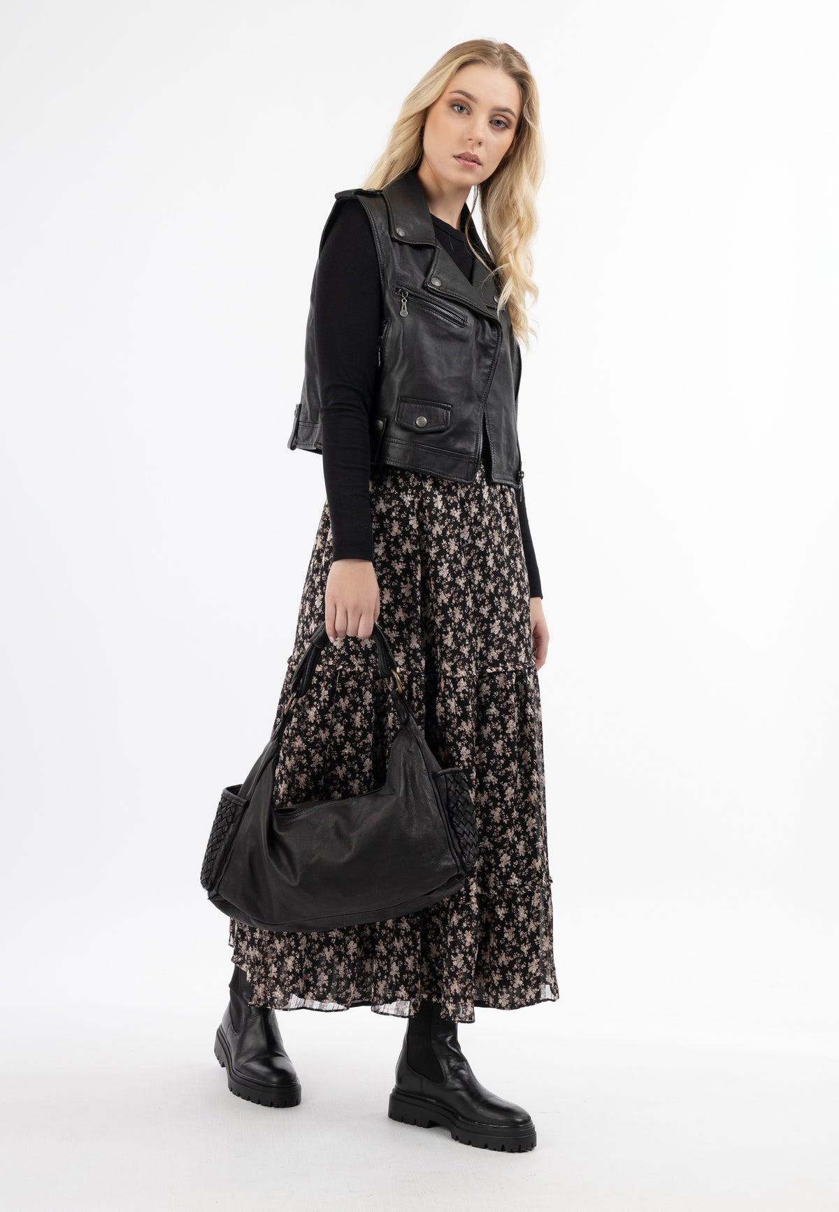 DreiMaster Vintage Damen Ledertasche