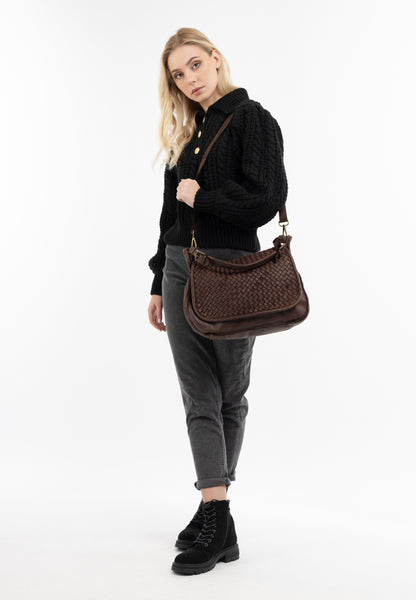 DreiMaster Vintage Damen-Schultertasche aus Leder