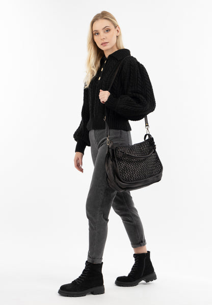 DreiMaster Vintage Damen-Schultertasche aus Leder