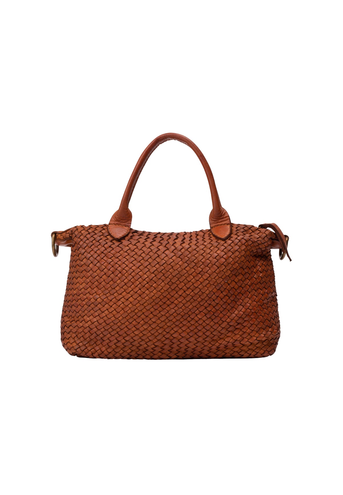 DreiMaster Vintage Women's Shopper aus geflochtenem Leder