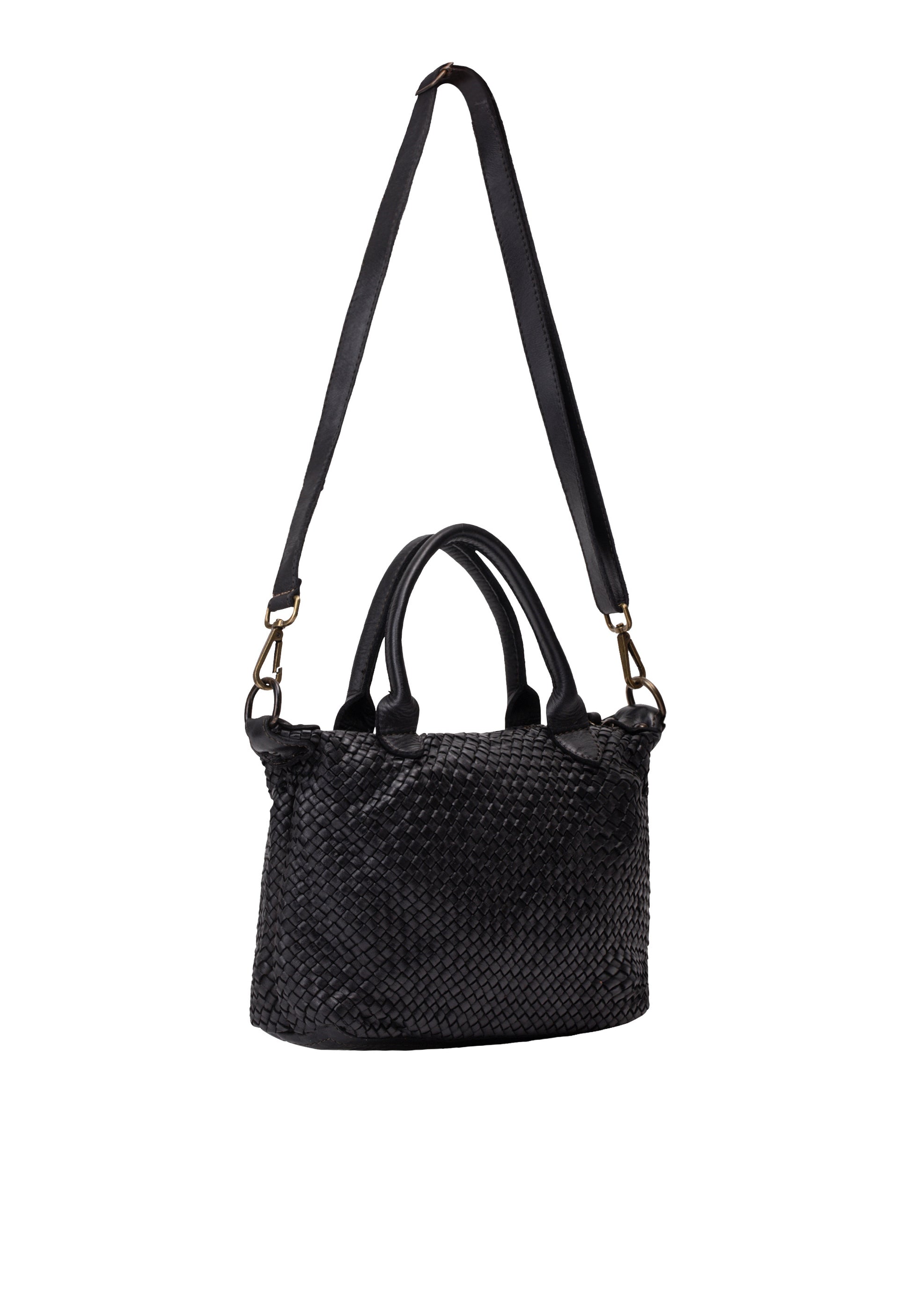 DreiMaster Vintage Women's Shopper aus geflochtenem Leder