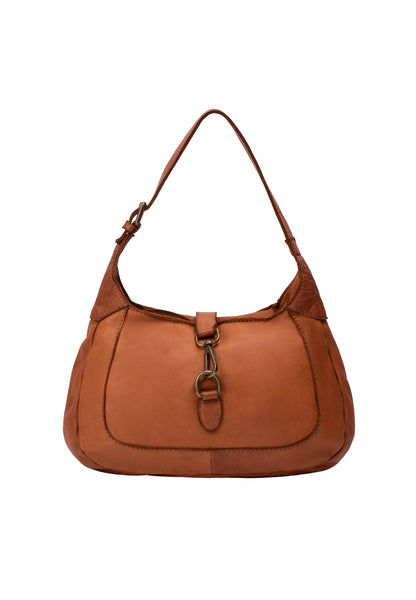 DreiMaster Vintage Damen-Schultertasche aus Leder
