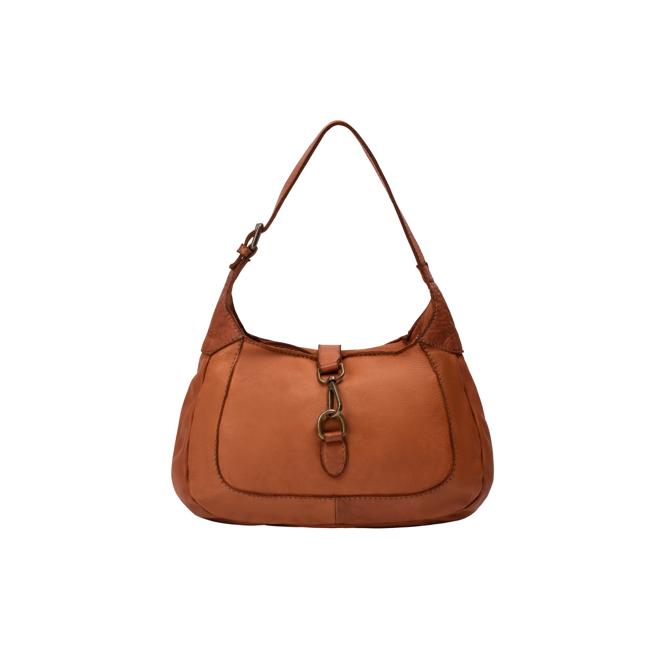 DreiMaster Vintage Damen-Schultertasche aus Leder