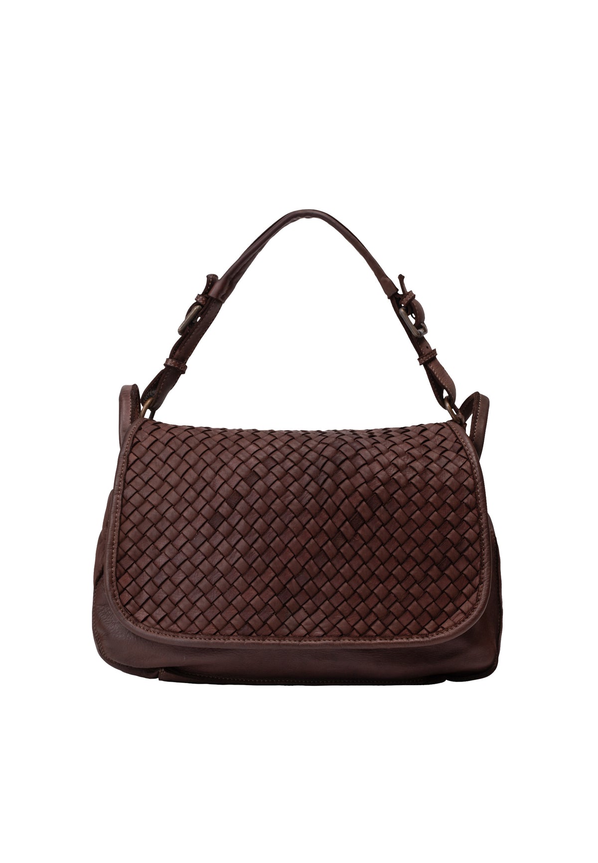 DreiMaster Vintage Damen-Schultertasche aus Leder