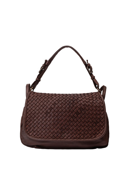 DreiMaster Vintage Damen-Schultertasche aus Leder