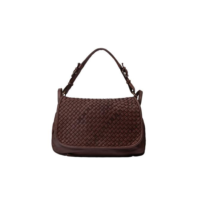 DreiMaster Vintage Damen-Schultertasche aus Leder