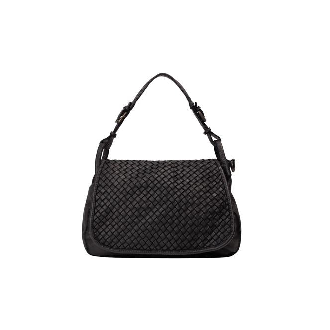 DreiMaster Vintage Damen-Schultertasche aus Leder