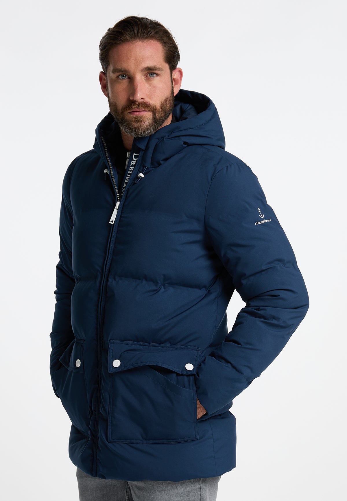 DreiMaster Maritim Herren-Winterjacke mit Wattierung