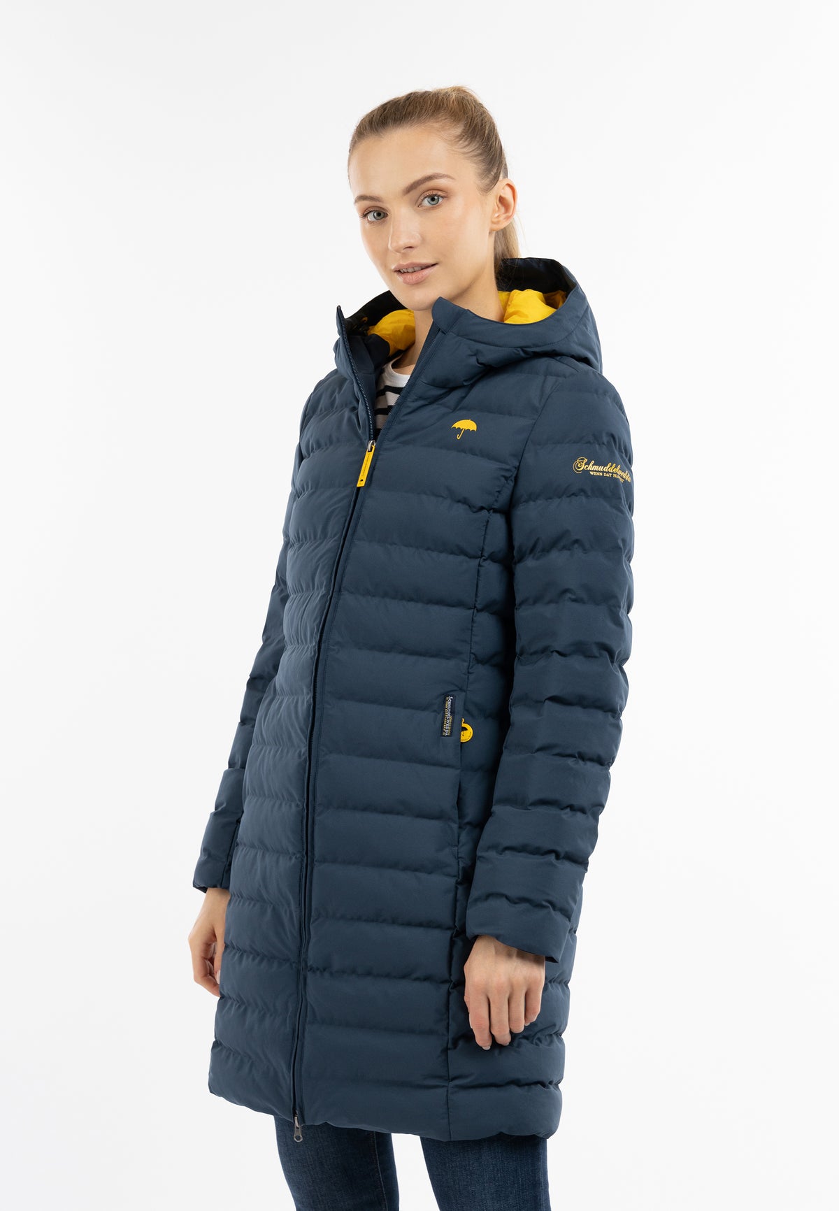 Schmuddelwedda Damen wattierter Steppmantel