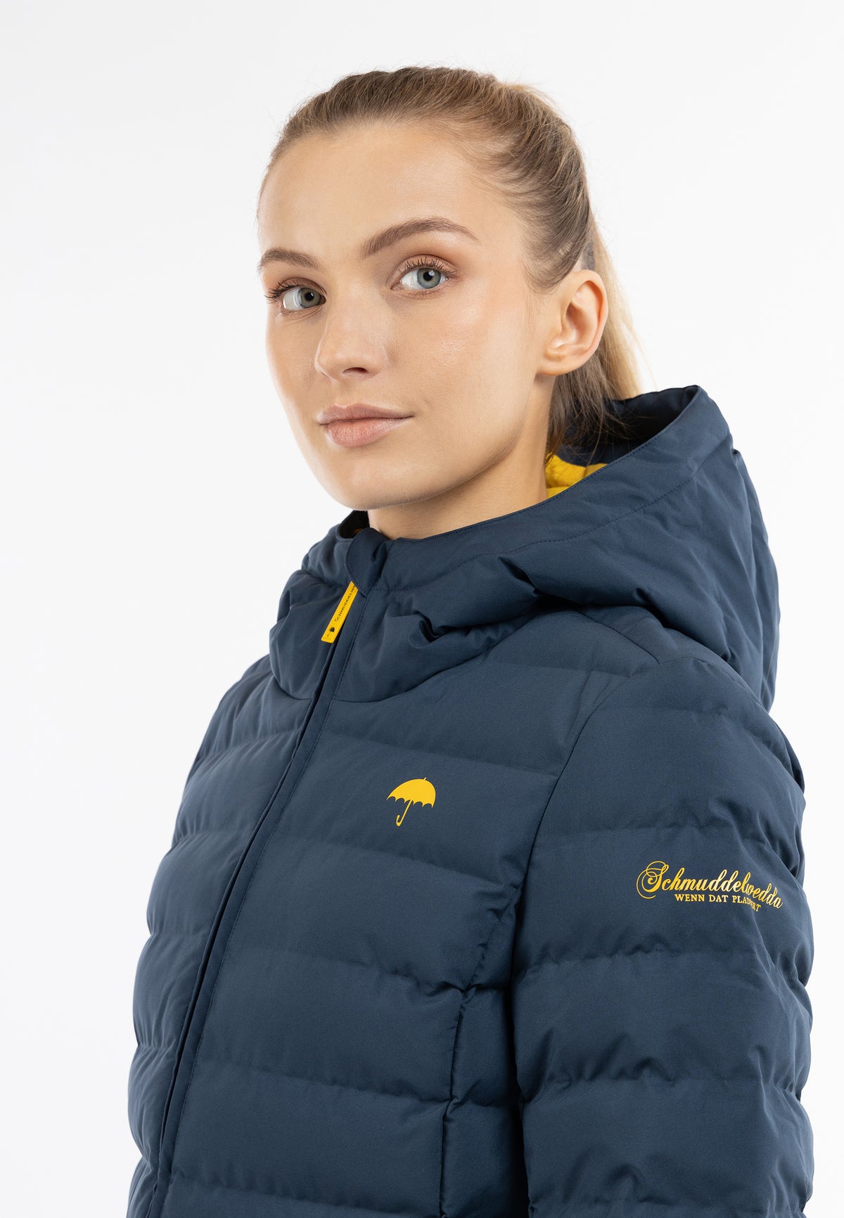 Schmuddelwedda Damen wattierter Steppmantel