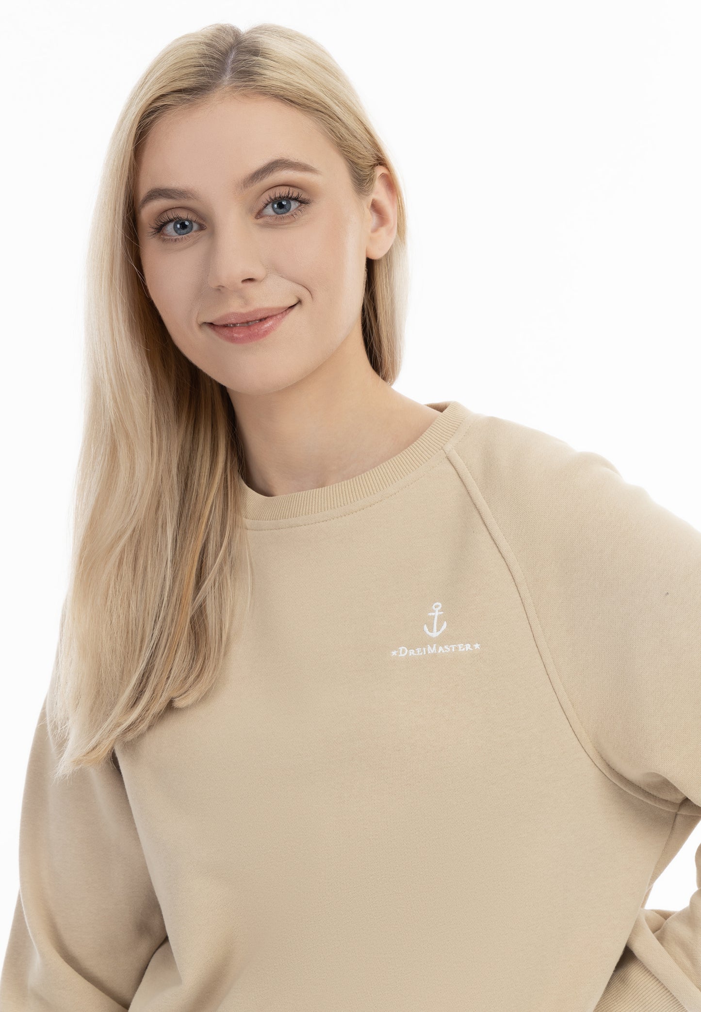 DreiMaster Maritim Damen Sweatshirt mit Rundhalsausschnitt