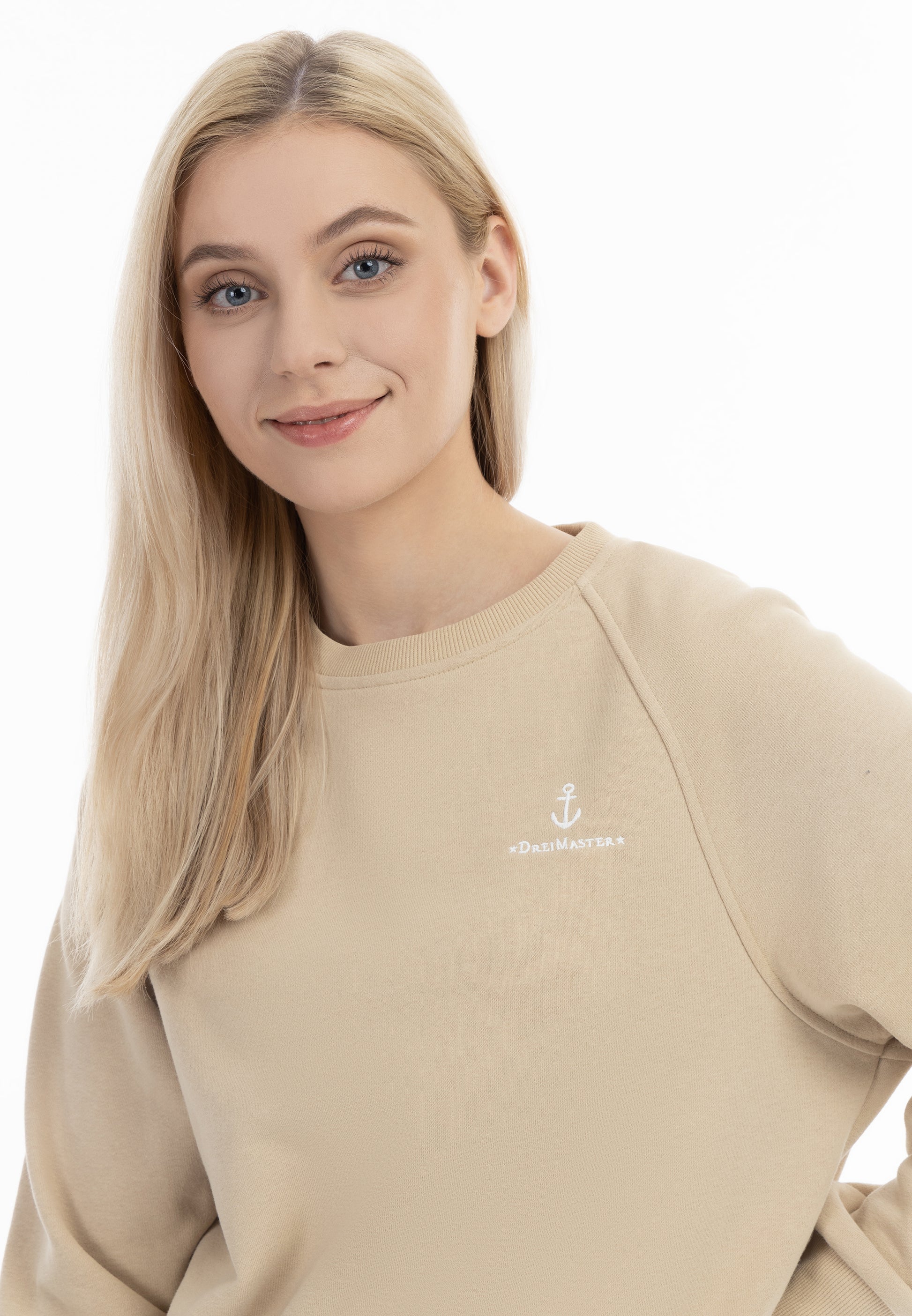DreiMaster Maritim Damen Sweatshirt mit Rundhalsausschnitt