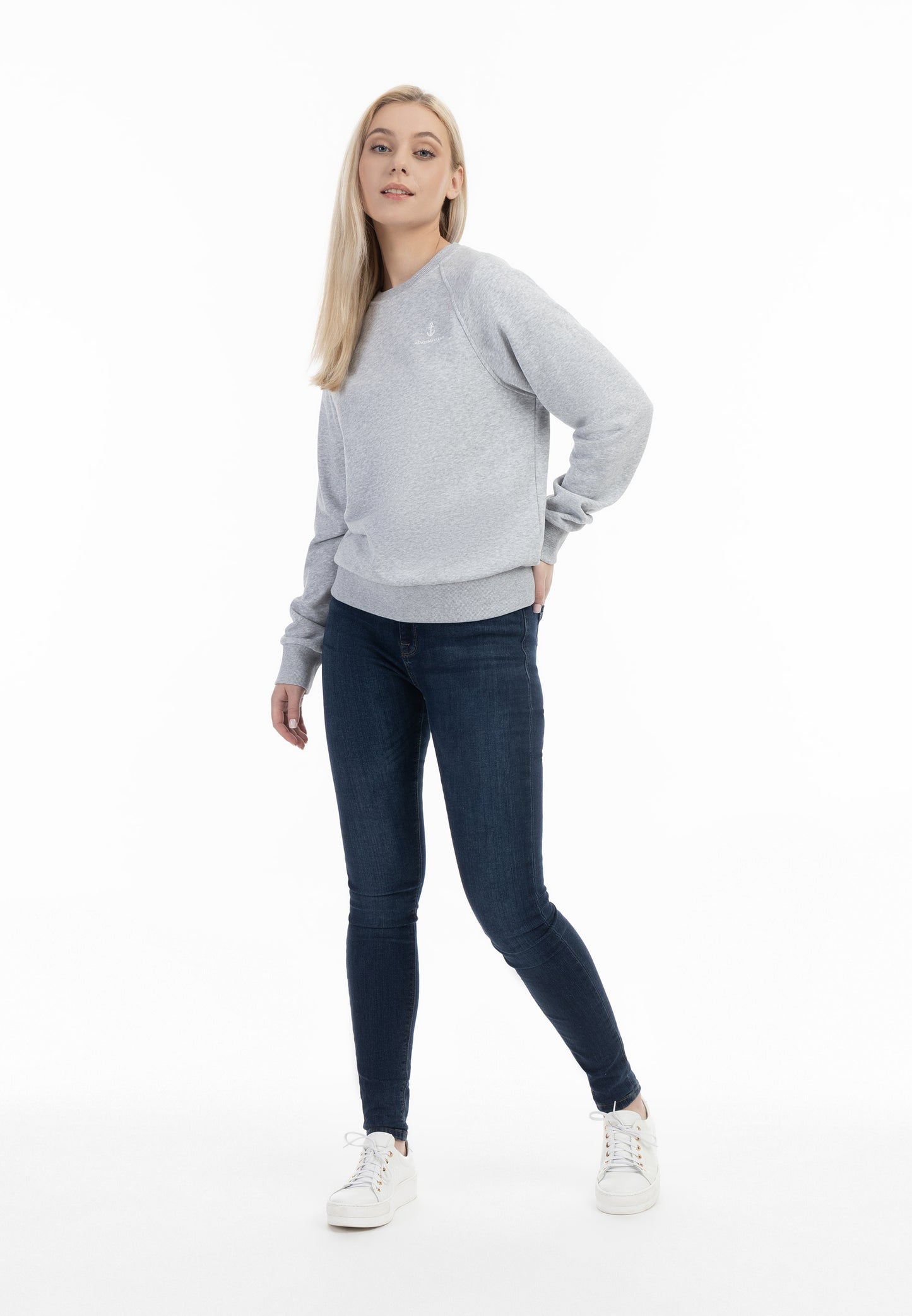 DreiMaster Maritim Damen Sweatshirt mit Rundhalsausschnitt